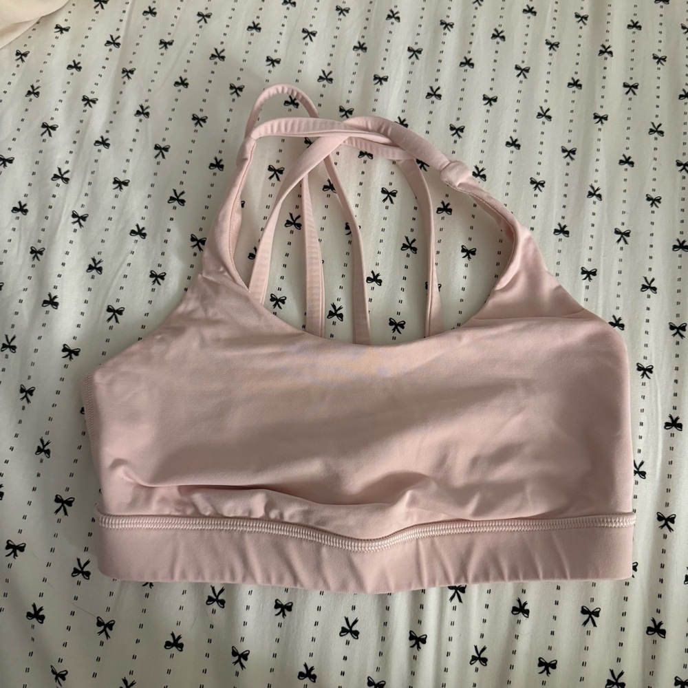 light pink lululemon sports bra size 4